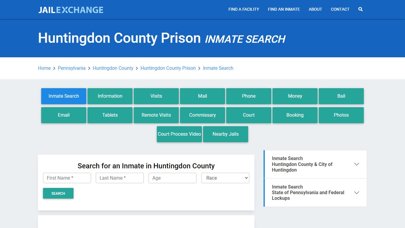 Huntingdon County Prison, PA Inmate Search: Roster & Mugshots